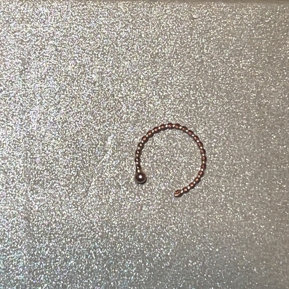14k Solid Rose Gold Nose Hoop - Picture 3 of 3